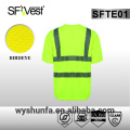 100% polyester safety t-shirt 3m reflective tape for clothing high visibility shirts EN ISO 20471